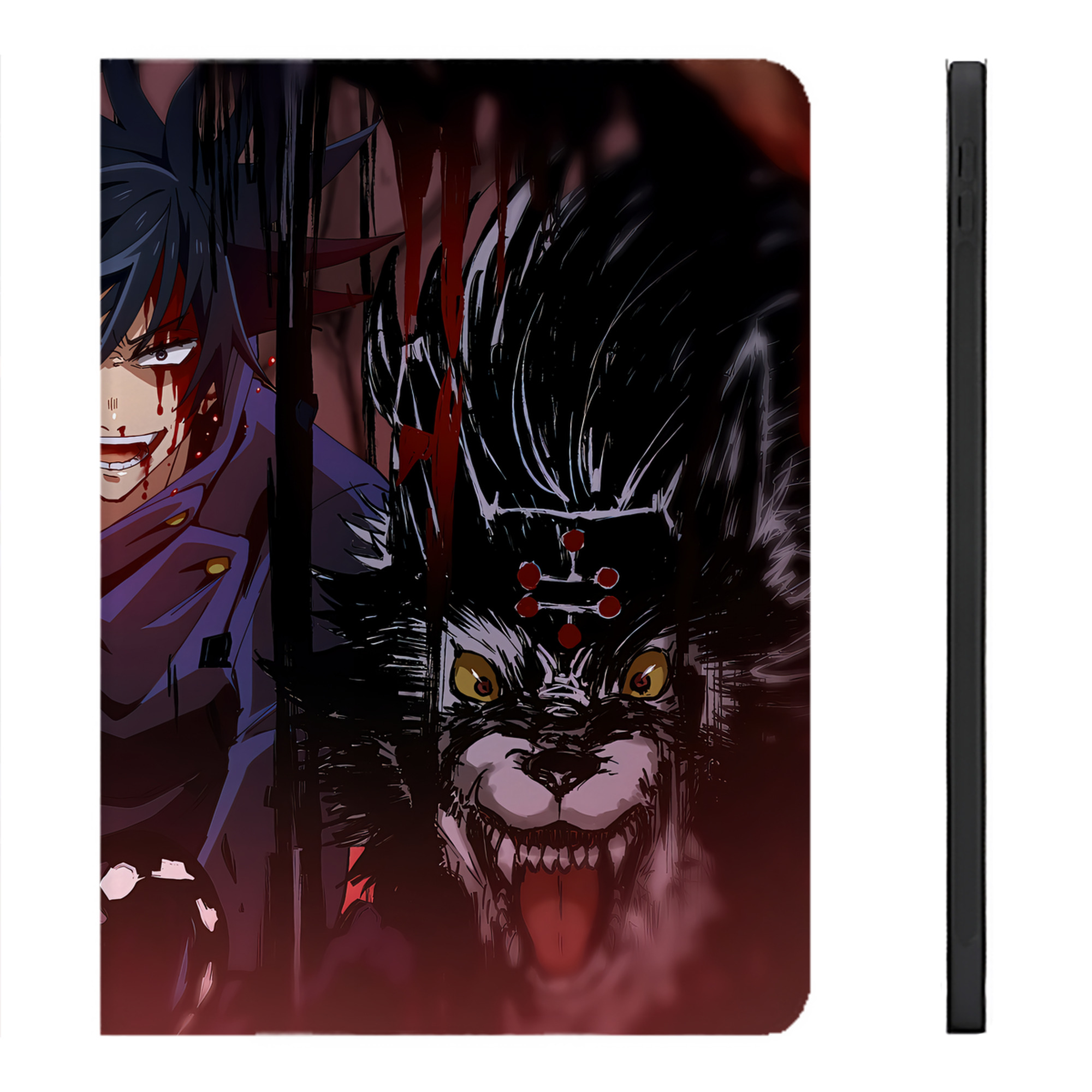 （画像用） 呪術廻戦 Jujutsu Kaisen IPadケース ペンホルダー付き ブックスタイルデザイン